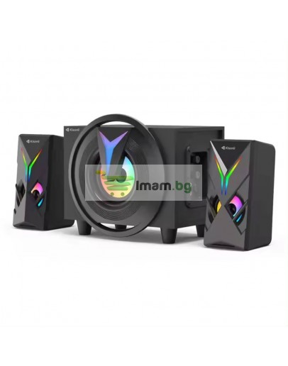 Тонколони Kisonli TM-1000U, Bluetooth, USB, AUX, SD, FM, 8W+2x4W, Черен - 22220
