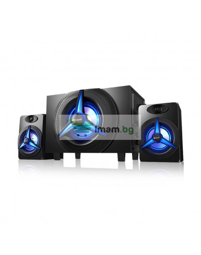 Тонколони Kisonli TM-7000A, Bluetooth, 15W+2x5W, 220V, Черен - 22148