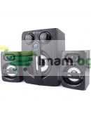 Тонколони Kisonli TM-9000A, Bluetooth, USB, AUX, SD, FM, 12W+2x5W, Черен - 22219
