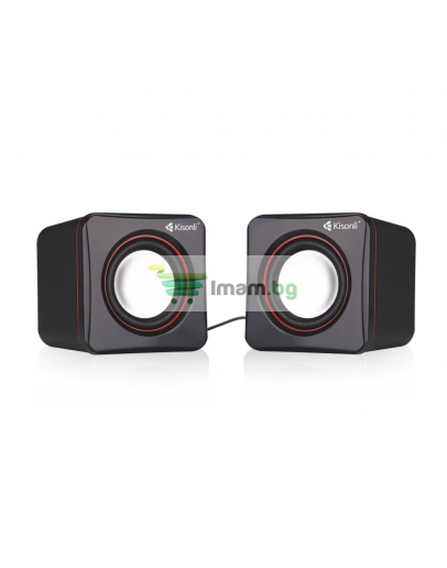 Тонколони Kisonli V400, 3W*2, USB, Черни - 22043
