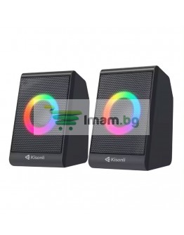 Тонколони Kisonli X12, AUX, 2x3W, Черен - 22229