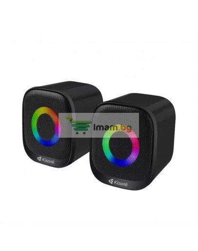Тонколони Kisonli X3, AUX, 2x3W, Черен - 22226