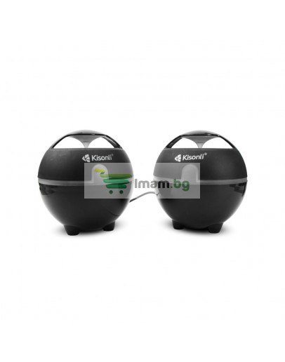 Тонколони Kisonli S-999, 3W*2, USB, Черни - 22040