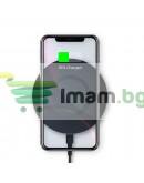 Безжично зарядно устройство WiWu M3, Qi, 15W, Черен - 17734