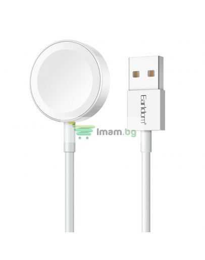 Кабел за безжично зареждане Earldom ET-WC21, За Apple Watch, 5V/0.35A, 1.0m, Бял - 40236