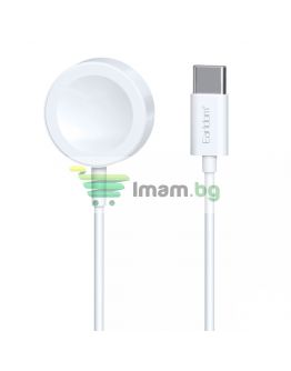Кабел за безжично зареждане Earldom ET-WC22, За Apple Watch, 5V/0.35A, 1.0m, Бял - 40235