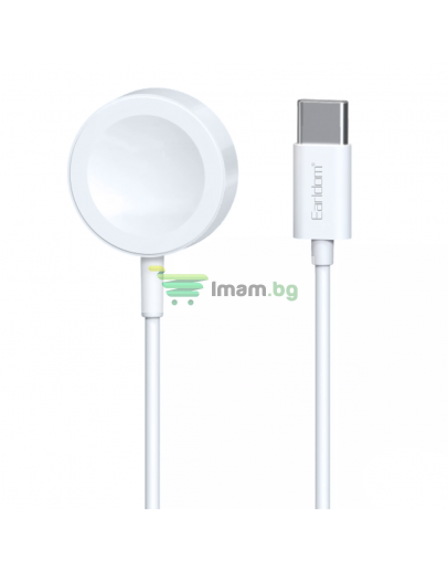 Кабел за безжично зареждане Earldom ET-WC22, За Apple Watch, 5V/0.35A, 1.0m, Бял - 40235