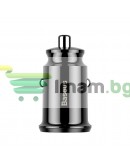 Зарядно устройство за кола Baseus Grain, 3.1A, 2 x USB, Черен - 40511