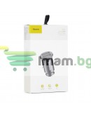 Зарядно устройство за кола Baseus Grain, 3.1A, 2 x USB, Черен - 40511