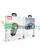 Зарядно устройство за кола Earldom ES-CC27, 30W, USB, Type-C, Черен - 40353