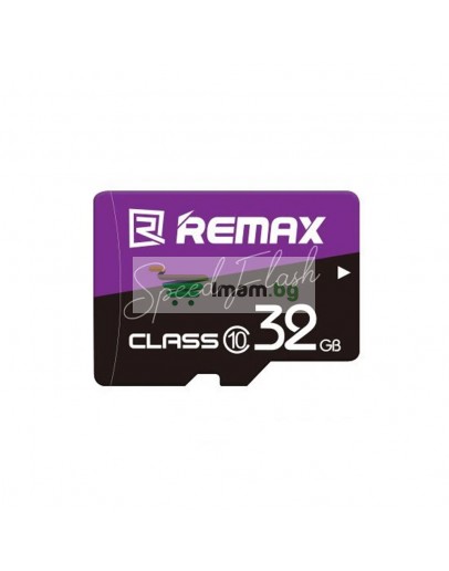 Карта памет Remax Speed Flash, Micro SD, 32GB, Class 10, UHS-1, Лилав - 62058