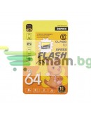 Карта памет Remax Speed Flash, Micro SD, 64GB, Class 10, UHS-3, Жълт - 62059