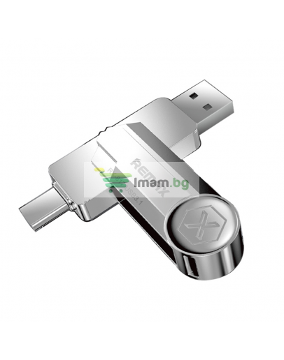 USB Флаш памет Remax RX-817 2in1, 64GB, USB 3.1, Сребрист - 62046