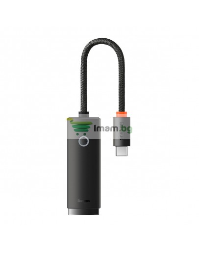 Мрежов адаптер Baseus Lite, Type-C към RJ45, 1000Mbps, Черен - 40387