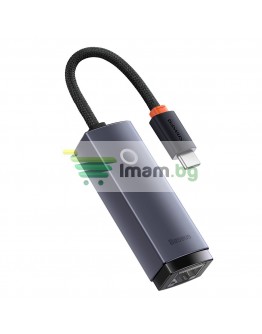 Мрежов адаптер Baseus Lite, Type-C към RJ45, 100Mbps, Сив - 40391