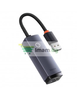 Мрежов адаптер Baseus Lite, USB към RJ45, 100Mbps, Сив - 40390