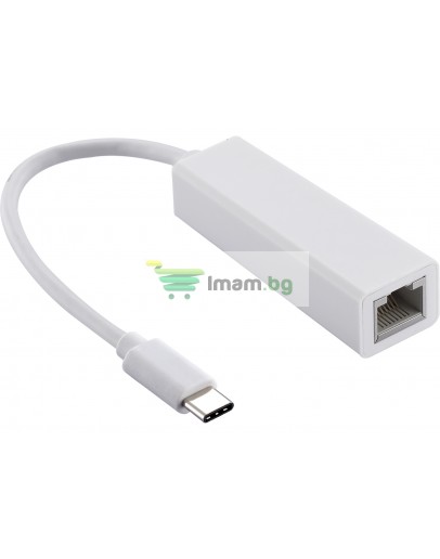 Мрежова карта, No Brand, USB 3.1 Type-C, Бял - 17164