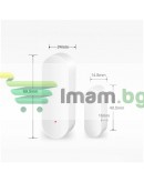 Смарт сензор No brand PST-WD002, За врата/прозорец, Wi-Fi, Tuya Smart, Бял - 91001