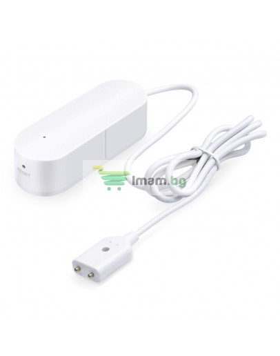Смарт сензор No brand PST-WW002, За алармиране при наводнение, Wi-Fi, Tuya Smart, Бял - 91005