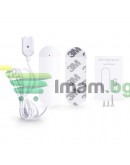 Смарт сензор No brand PST-WW002, За алармиране при наводнение, Wi-Fi, Tuya Smart, Бял - 91005