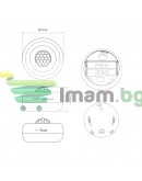 Смарт сензор No brand PST-HW400B, За движение, PIR, 360 градуса, Wi-Fi, Tuya Smart, Бял - 91004
