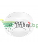 Смарт сензор No brand PST-YG400A, За дим, Wi-Fi, Tuya Smart, Бял - 91009