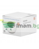 Смарт сензор No brand PST-WSD400B, За температура и влажност, LCD екран, Wi-Fi, Tuya Smart, Бял - 91010