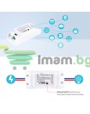 Смарт превключвател No brand PST-WF-S1, 1 канал, 220V, 10A, Wi-Fi, Tuya Smart, Бял - 91019