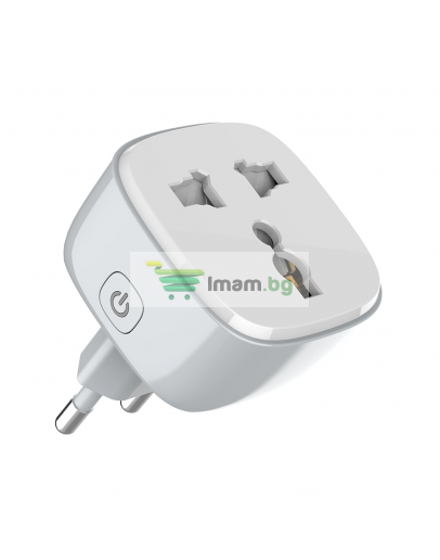 Смарт контакт LDNIO SCW1050, 220V, 10A, Wi-Fi, Tuya Smart, Бял - 40297