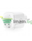 Смарт контакт No brand PST-ZEU-003, Мониторинг, 220V, 16A, Wi-Fi, Tuya Smart, Бял - 91017