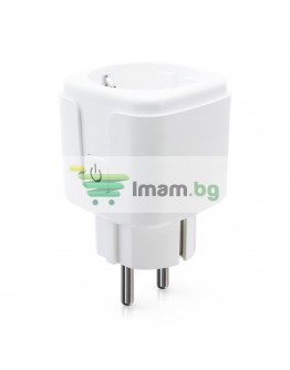 Смарт контакт No brand PST-ZEU-003, Мониторинг, 220V, 16A, Wi-Fi, Tuya Smart, Бял - 91017