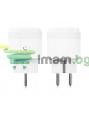 Смарт контакт No brand PST-ZEU-003, Мониторинг, 220V, 16A, Wi-Fi, Tuya Smart, Бял - 91017