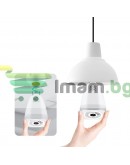 Смарт охранителна камера No brand PST-F30A-3MP, 3.0Mp, Fisheye, За фасунга E27, Wi-Fi, Tuya Smart, Бял - 91030