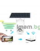 Смарт охранителна камера No brand PST-S20-WiFi, 2.0Mp, PTZ, Соларен панел, Външен монтаж, Wi-Fi, Tuya Smart, Бял - 91033