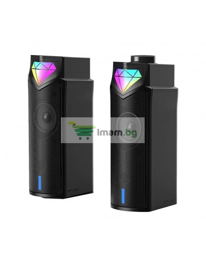 Тонколони Onikuma L1, 2x5W, USB, RGB, Черен - 22272