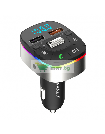 FM Трансмитер Earldom ET-M74, Bluetooth, USB, Micro SD, QC 3.0, Черен – 17720