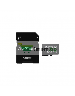 Карта памет DeTech Micro SDHC-I 4GB Class 10 Адаптер