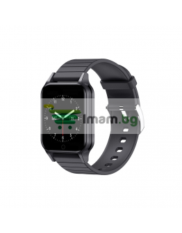 Смарт часовник No brand T96, 33mm, Bluetooth, IP67, Черен