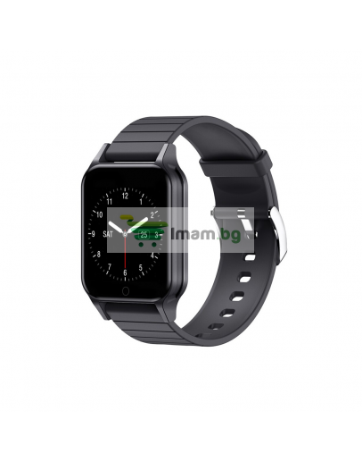 Смарт часовник No brand T96, 33mm, Bluetooth, IP67, Черен