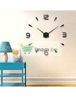 3D голям стенен часовник със стрелки и цифри