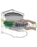 Метална стойка за тигани и тави за шкаф на 4 нива