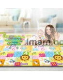 Меко двулицево килимче за игра с размери 180 на 100 см