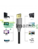 Кабел Earldom ET-W26 HDMI - HDMI, 2м., 4К, С оплетка, Черен - 18384