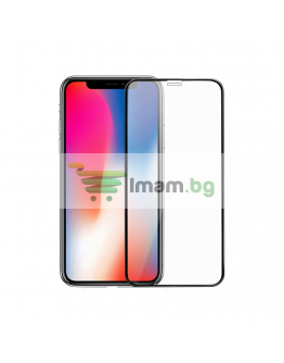 Стъклен протектор DeTech, за iPhone 11, 3D Full glue, 0.3mm, Черен - 52550