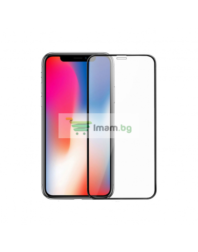 Стъклен протектор DeTech, за iPhone 11, 3D Full glue, 0.3mm, Черен - 52550