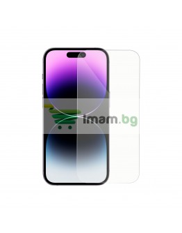 Стъклен протектор DeTech, за iPhone 14 Pro Max, 0.3mm, Прозрачен - 52706