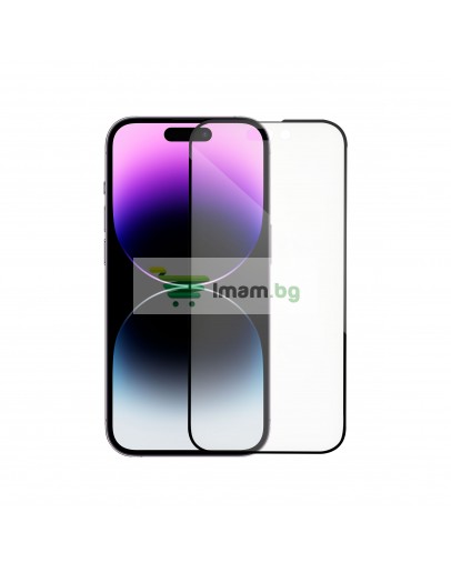Стъклен протектор DeTech, за iPhone 14 Pro Max, 3D Full glue, 0.3mm, Черен - 52707