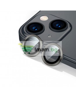 Стъклен протектор за камера DeTech, за iPhone 12 / 12 Mini, Черен - 52708
