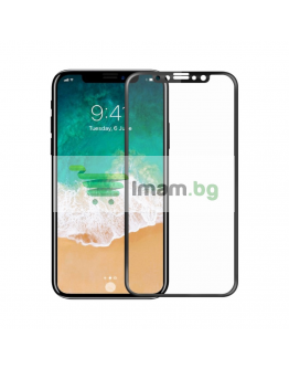 Протектор Mocoson Polymer Nano Ceramic, за iPhone XS Max, 5D, 0.3 mm, Черен - 52595