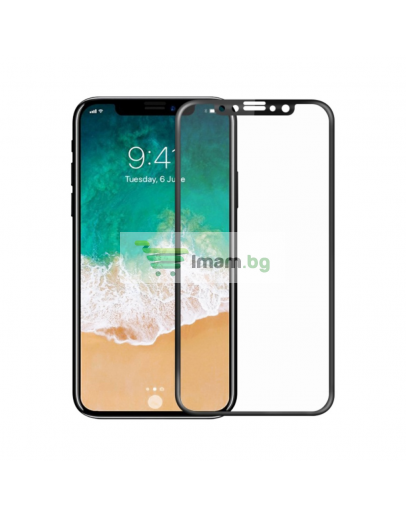 Протектор Mocoson Polymer Nano Ceramic, за iPhone XS Max, 5D, 0.3 mm, Черен - 52595